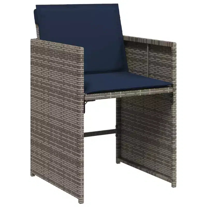 vidaXL Ensemble de salle à manger d'extérieur 8 pcs gris résine tressée grand pliable