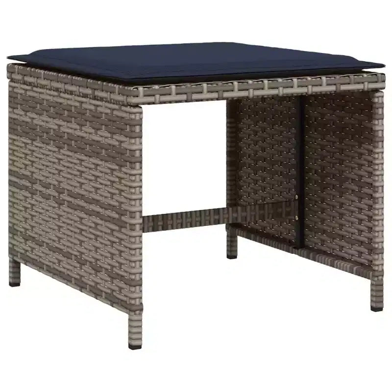 vidaXL Ensemble de salle à manger d'extérieur 8 pcs gris résine tressée grand pliable