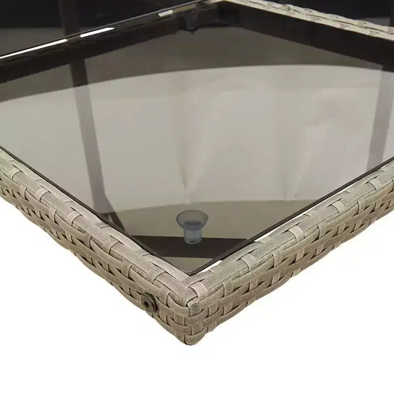 vidaXL Ensemble de salle à manger d'extérieur 8 pcs gris résine tressée grand pliable