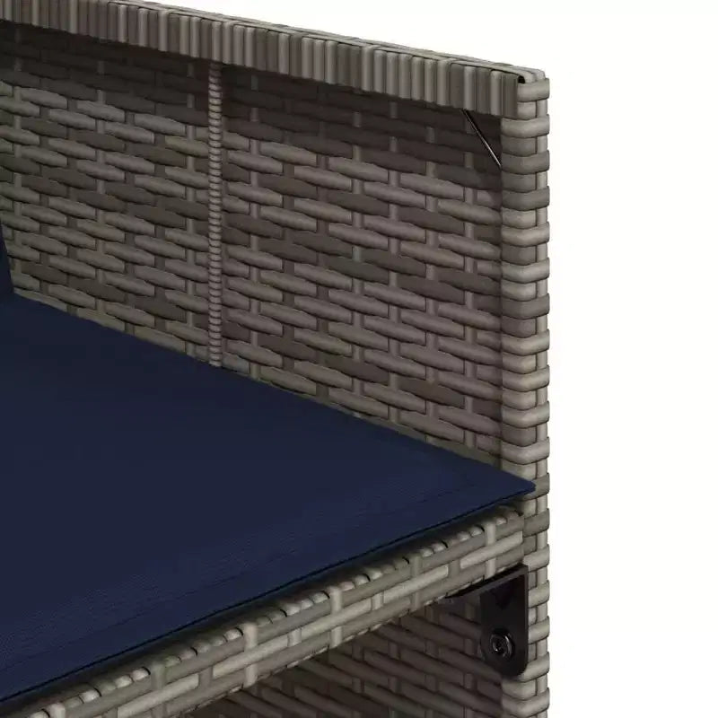 vidaXL Ensemble de salle à manger d'extérieur 8 pcs gris résine tressée grand pliable