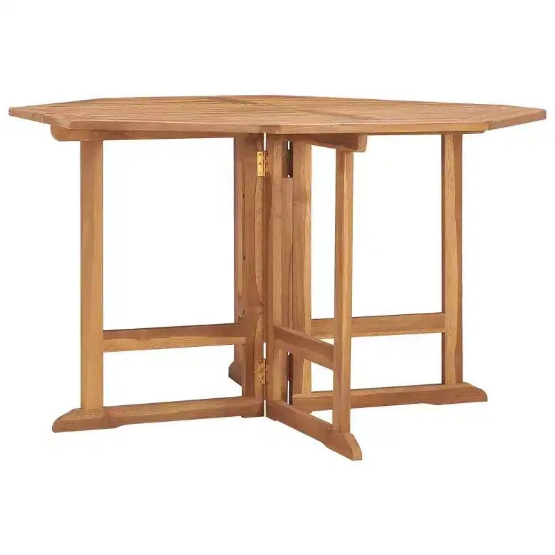 vidaXL Ensemble repas de jardin pliable 5 pièces - Bois de teck massif - Meubles d'extérieur résistants aux intempéries - Facile à assembler - Gain de place