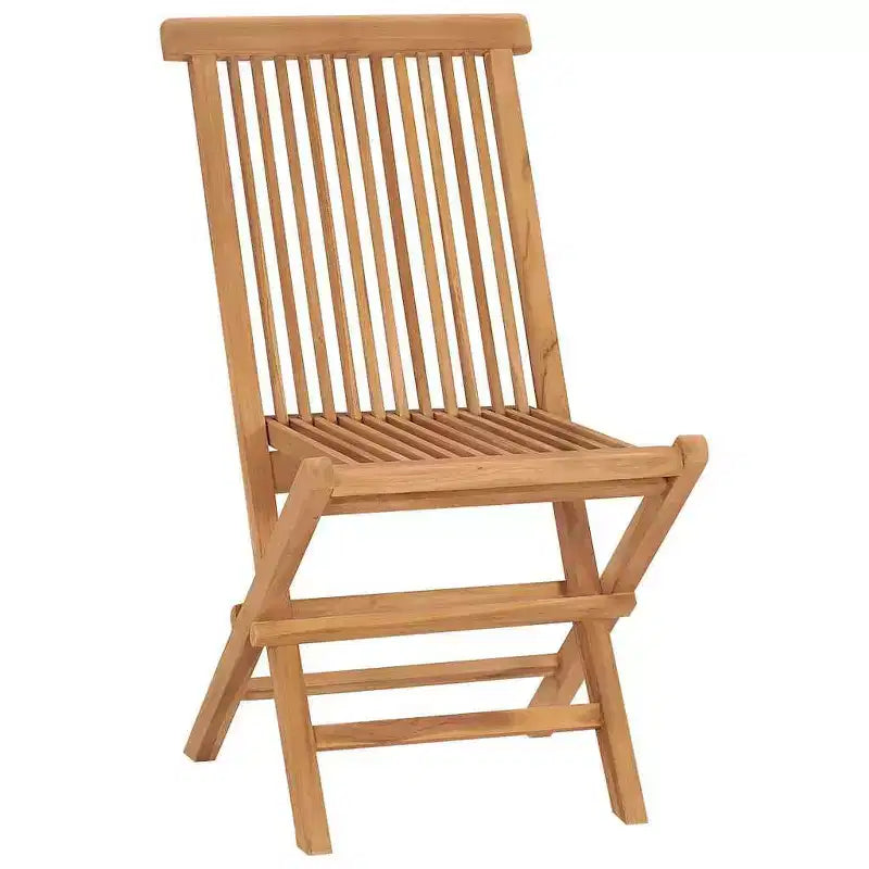 vidaXL Ensemble repas de jardin pliable 5 pièces - Bois de teck massif - Meubles d'extérieur résistants aux intempéries - Facile à assembler - Gain de place