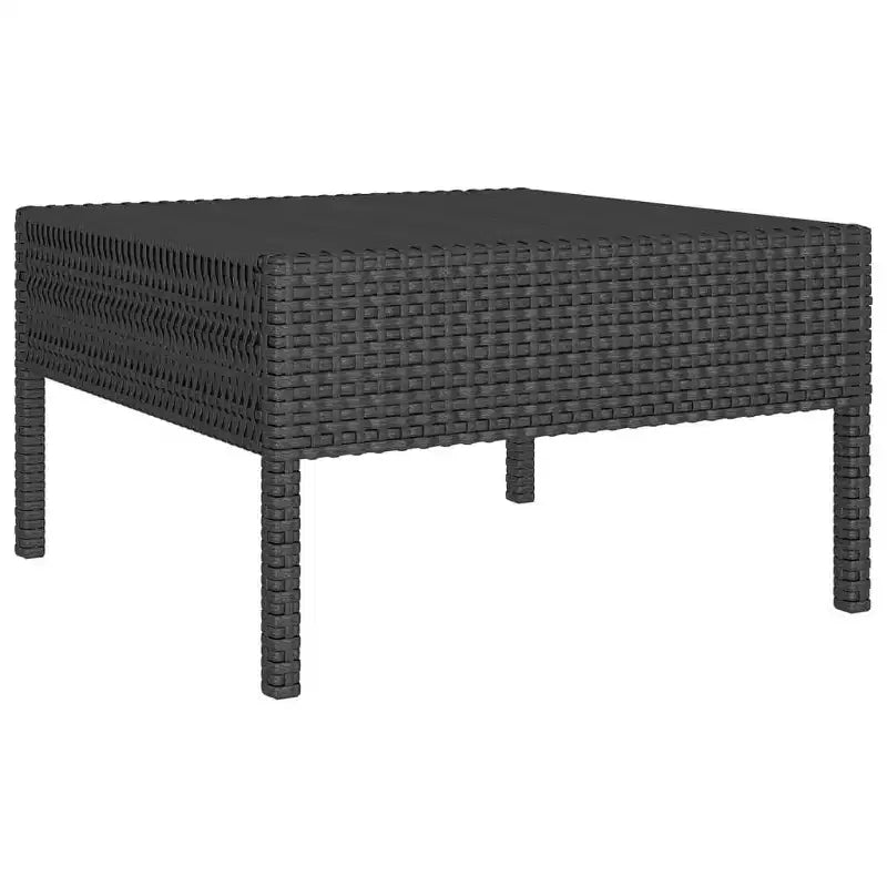 vidaXL Salon de jardin modulable - 8 pièces - Noir - Résine tressée avec coussins - Résistant aux intempéries, robuste et confortable