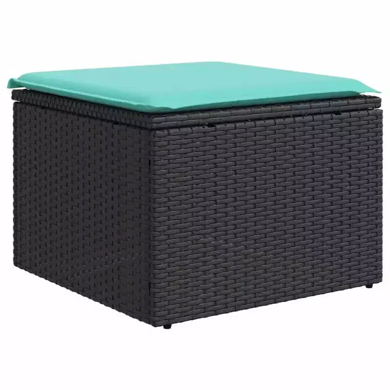 vidaXL Salon de jardin avec coussins, Ensemble de canapés modulaires d'extérieur, 9 pièces, résine tressée
