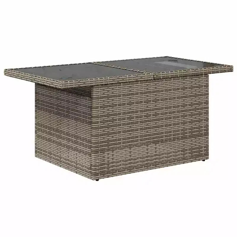 vidaXL Salon de jardin 6 pièces avec coussins résine tressée noir
