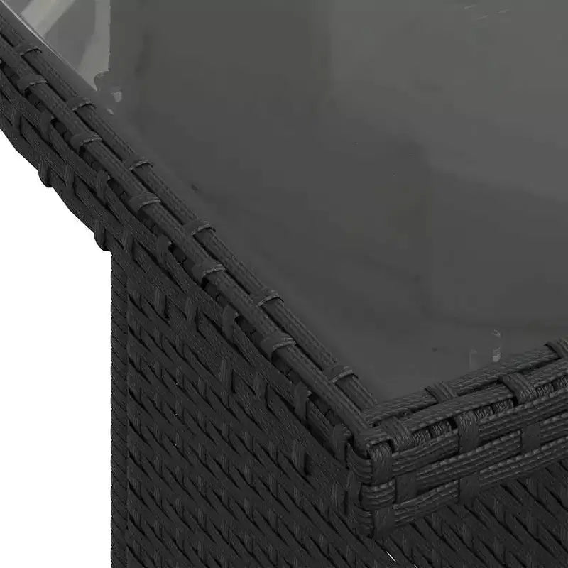 vidaXL Salon de jardin 6 pièces avec coussins résine tressée noir