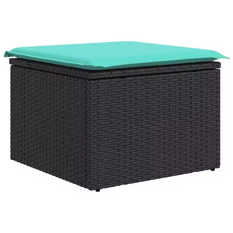 vidaXL Salon de jardin 11 pièces avec coussins en résine tressée noir
