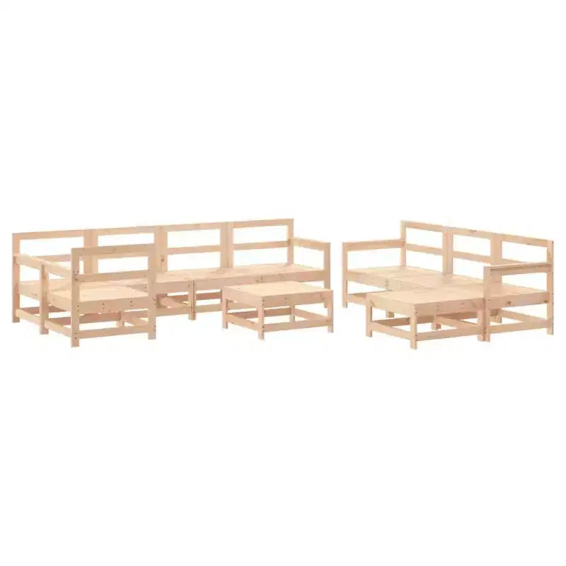 vidaXL Salon de jardin modulaire en pin massif beige grand format