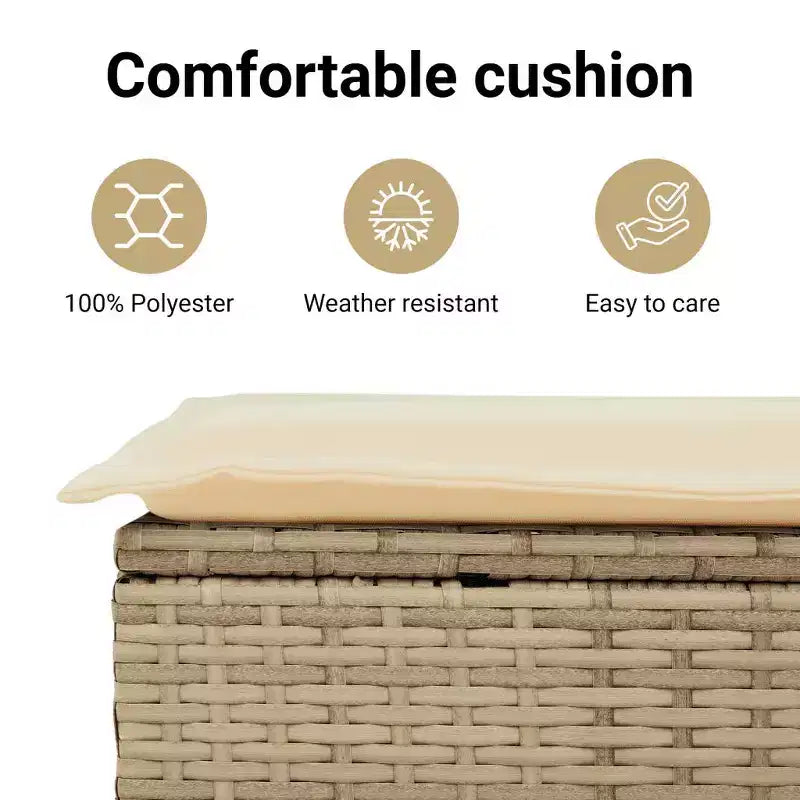 vidaXL Salon de jardin 8 pcs avec coussins résine tressée noir