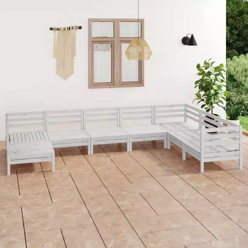 vidaXL Salon de jardin Bois de pin massif Salon de jardin modulable