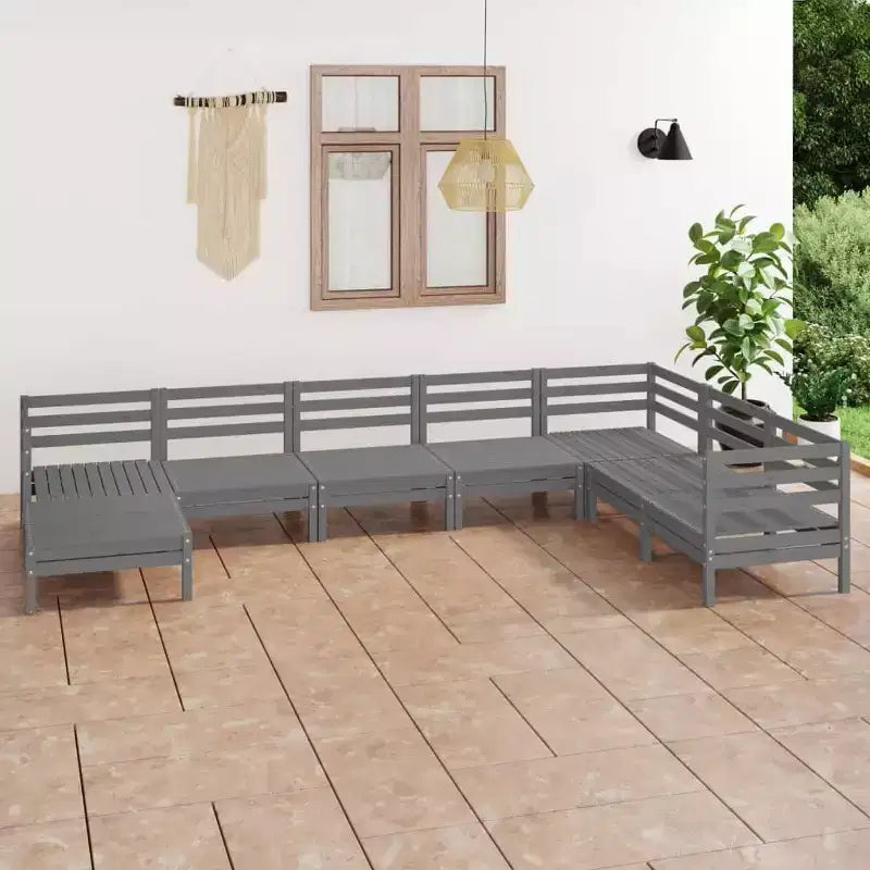 vidaXL Salon de jardin Bois de pin massif Salon de jardin modulable