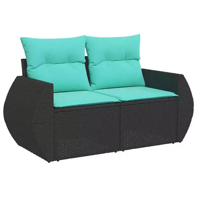 vidaXL Salon de jardin noir