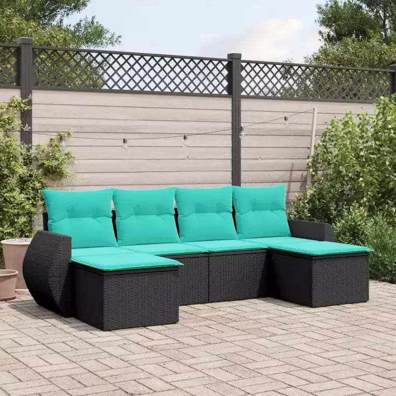 vidaXL Salon de jardin noir
