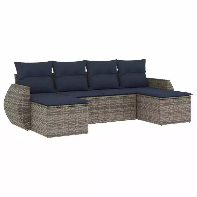vidaXL Salon de jardin noir