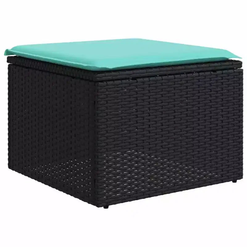 vidaXL Salon de jardin canapé noir en résine tressée grand modulable