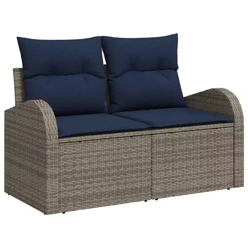 vidaXL Salon de jardin 6 pcs en résine tressée marron