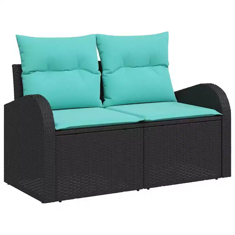 vidaXL Salon de jardin 6 pcs en résine tressée marron