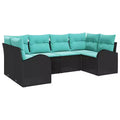 vidaXL Salon de jardin 6 pcs en résine tressée marron