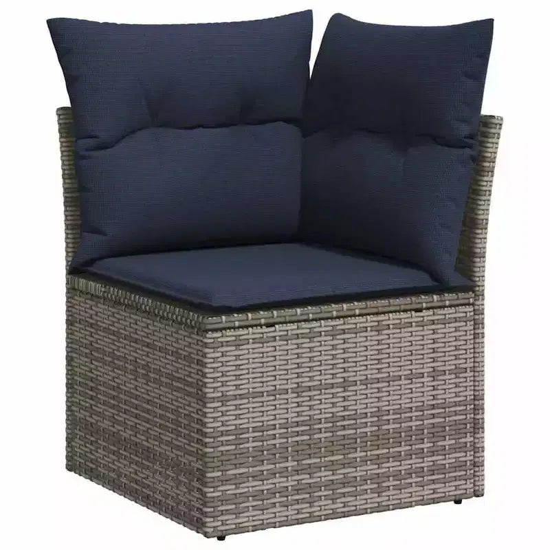vidaXL Salon de jardin 6 pcs marron et rouge 234 x 124 x 85 cm