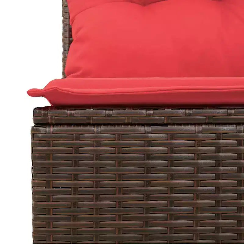 vidaXL Salon de jardin avec coussins 10 pcs Résine tressée marron