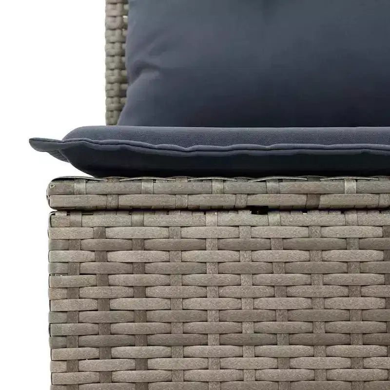 vidaXL Salon de jardin avec coussins 10 pcs Résine tressée marron