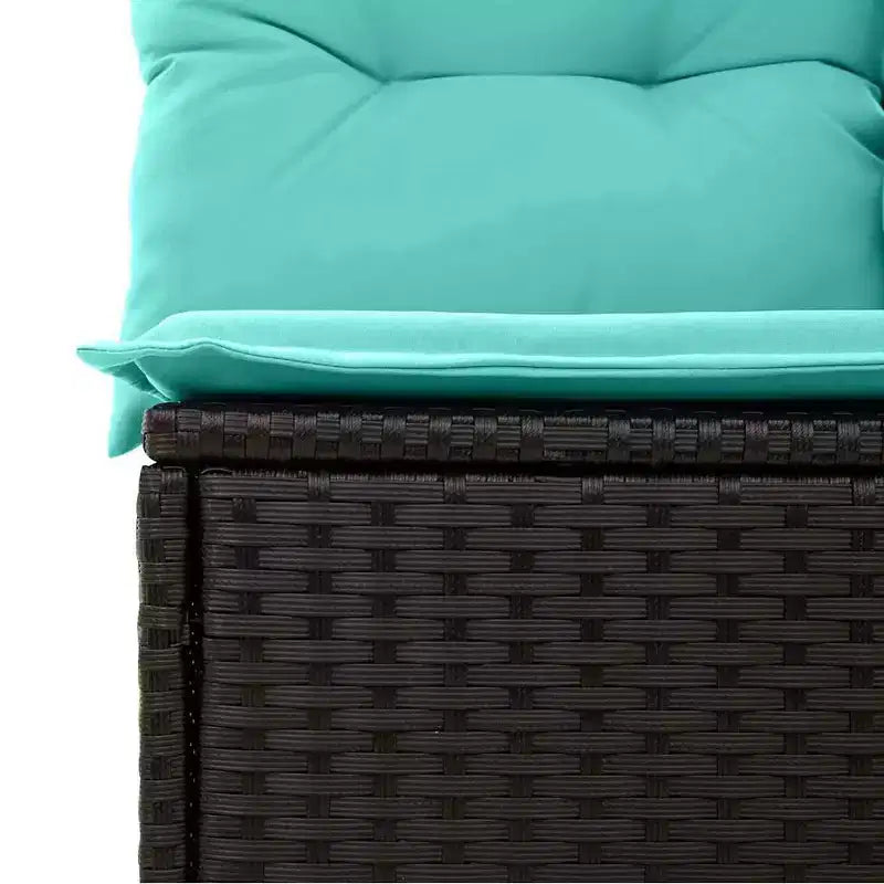 vidaXL Salon de jardin avec coussins 10 pcs Résine tressée marron
