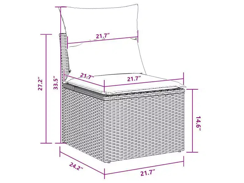 vidaXL Salon de jardin 8 pcs Marron résine tressée