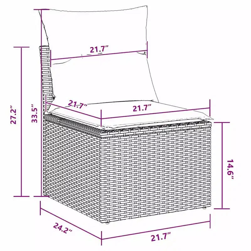 vidaXL Salon de jardin 8 pcs Marron résine tressée