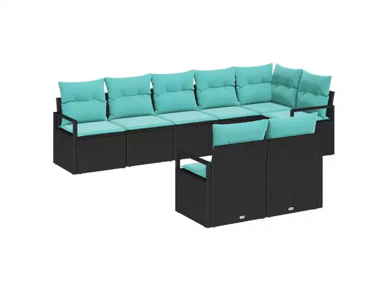 vidaXL Salon de jardin 8 pcs Marron résine tressée
