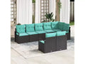 vidaXL Salon de jardin 8 pcs Marron résine tressée