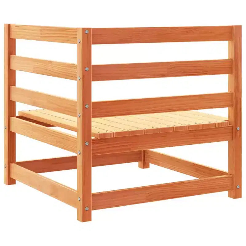 vidaXL Ensemble de canapés de jardin en bois de pin massif Grand canapé d'extérieur modulaire - Pin naturel sans coussin