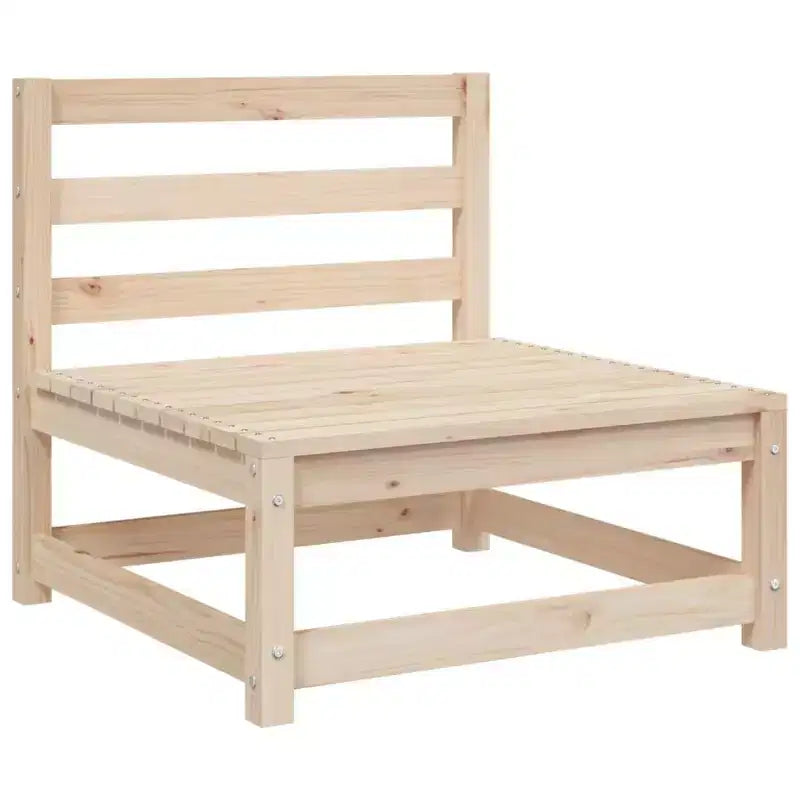 vidaXL Ensemble de canapés de jardin en bois de pin massif Grand canapé d'extérieur modulaire - Pin naturel sans coussin