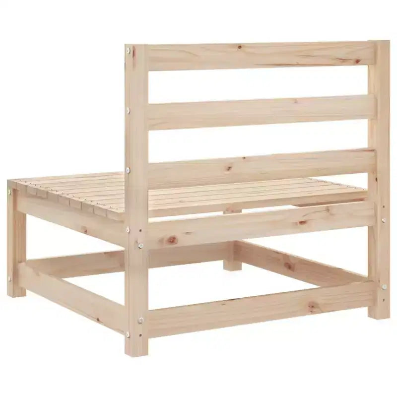 vidaXL Ensemble de canapés de jardin en bois de pin massif Grand canapé d'extérieur modulaire - Pin naturel sans coussin