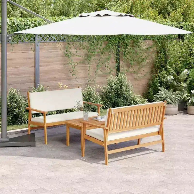 vidaXL Salon de jardin 4 pcs Marron 75 x 45 x 38cm Bois d'acacia massif