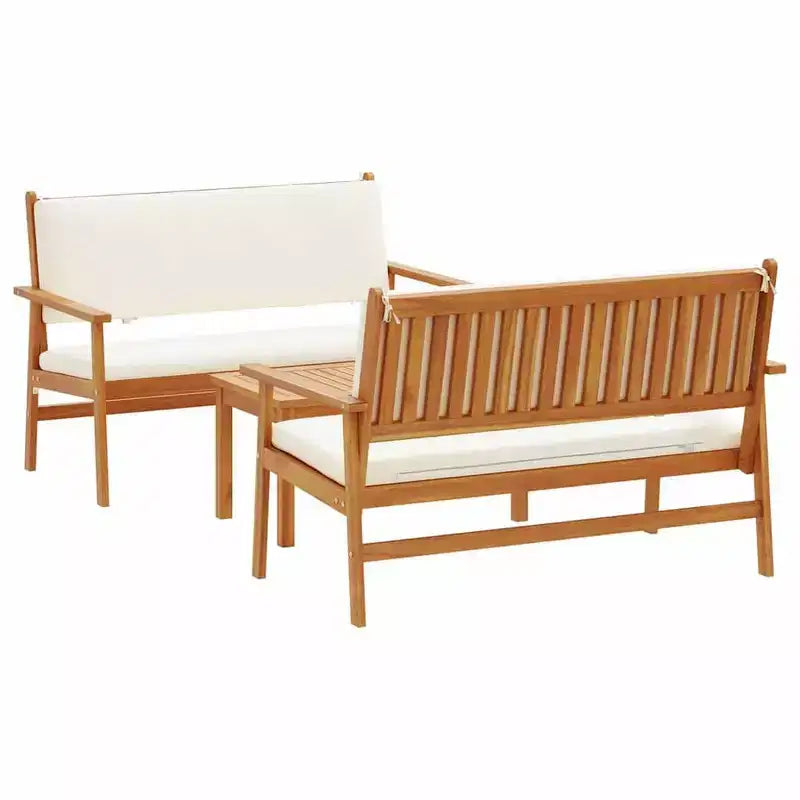 vidaXL Salon de jardin 4 pcs Marron 75 x 45 x 38cm Bois d'acacia massif