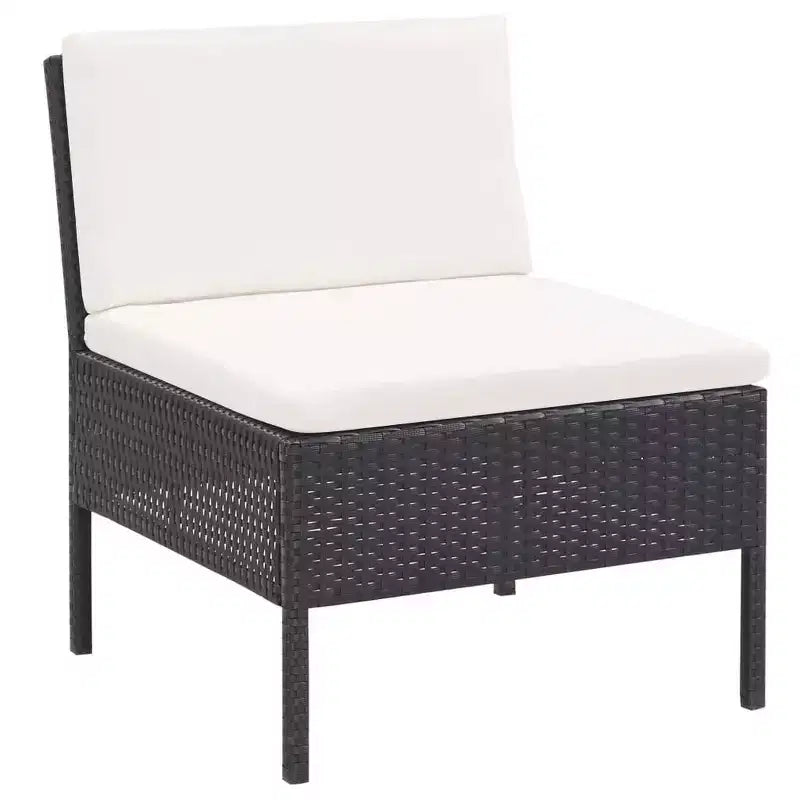 vidaXL Salon de jardin 3 pièces modulable avec table basse en rotin