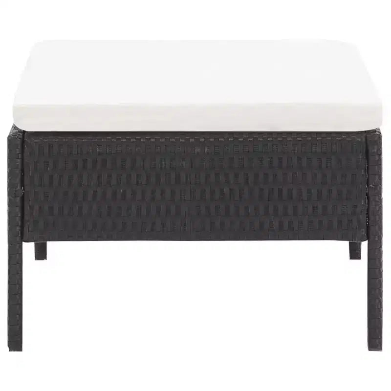 vidaXL Salon de jardin 3 pièces modulable avec table basse en rotin