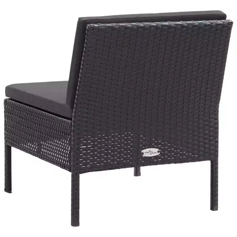 vidaXL Salon de jardin 3 pièces modulable avec table basse en rotin