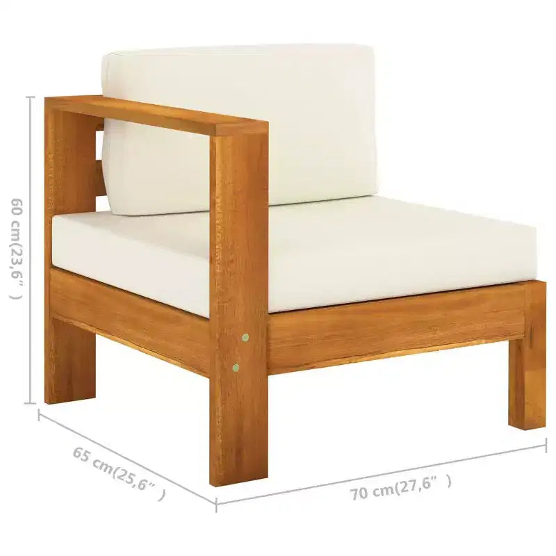 vidaXL Salon de jardin en bois, Bois