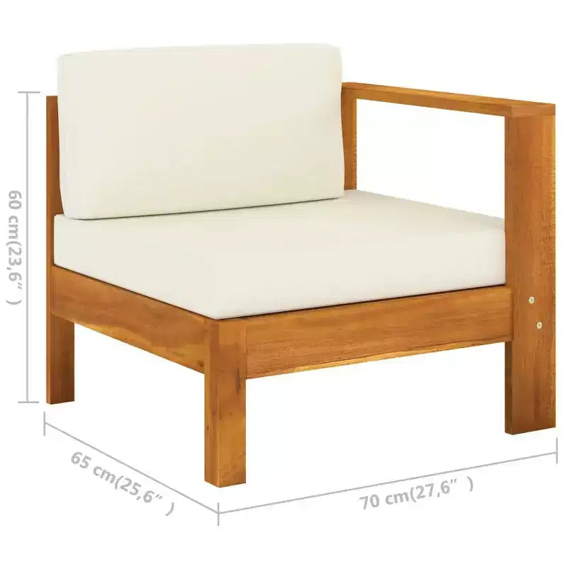 vidaXL Salon de jardin en bois, Bois