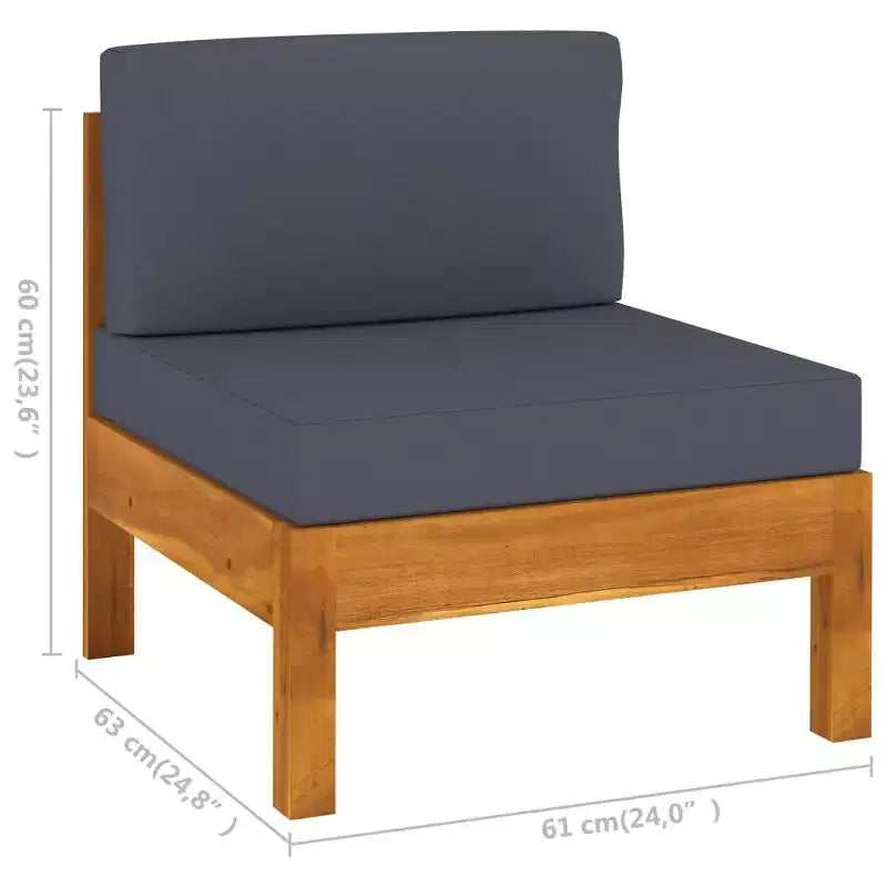 vidaXL Salon de jardin en bois, Bois