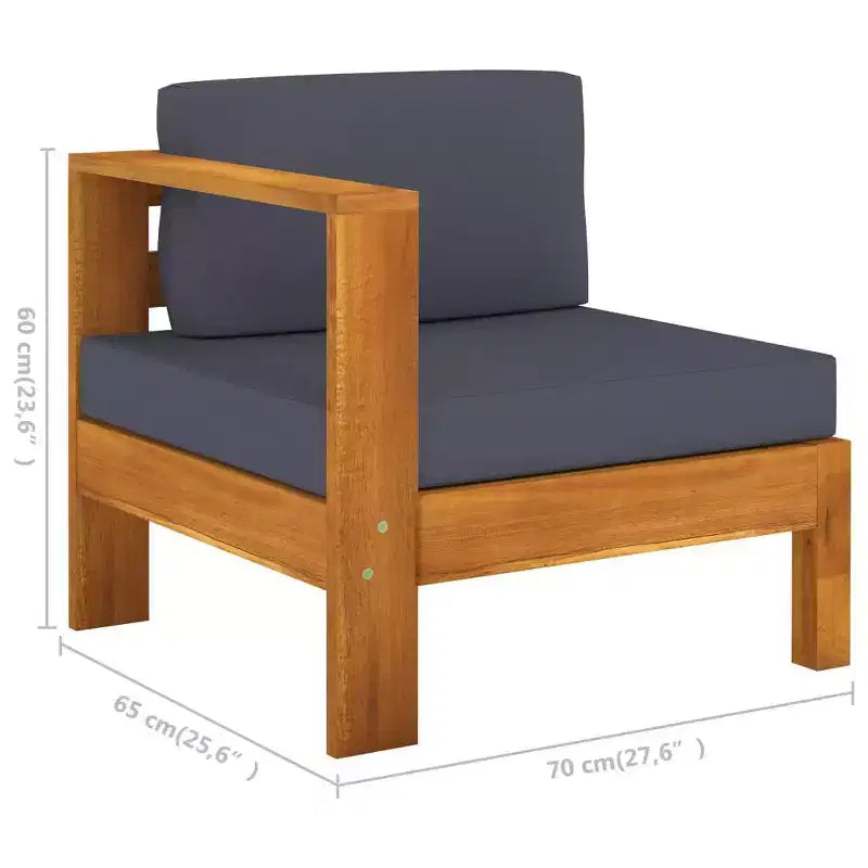 vidaXL Salon de jardin en bois, Bois
