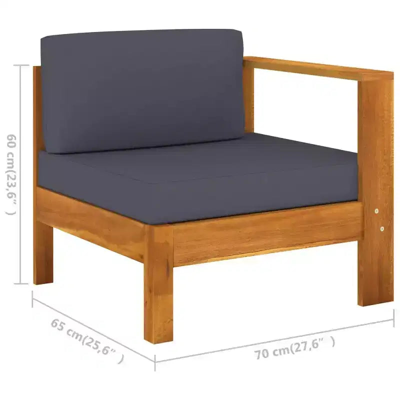 vidaXL Salon de jardin en bois, Bois