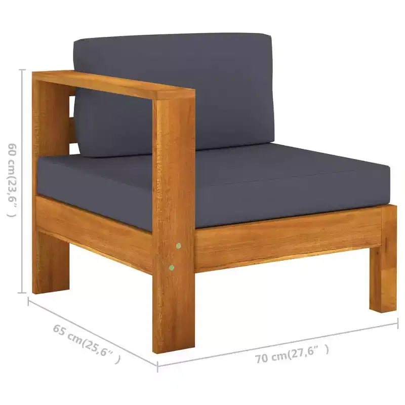 vidaXL Salon de jardin en bois, Bois