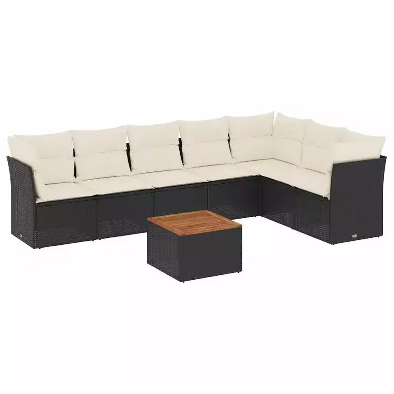 vidaXL Salon de jardin avec coussins 8 pièces en résine tressée