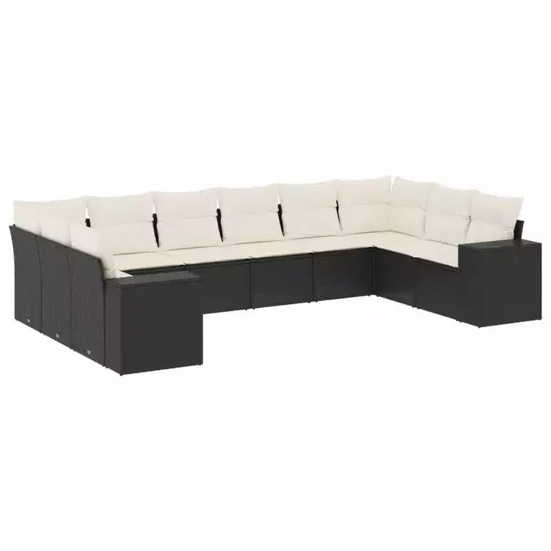 vidaXL Salon de jardin avec coussins en résine tressée pour l'extérieur