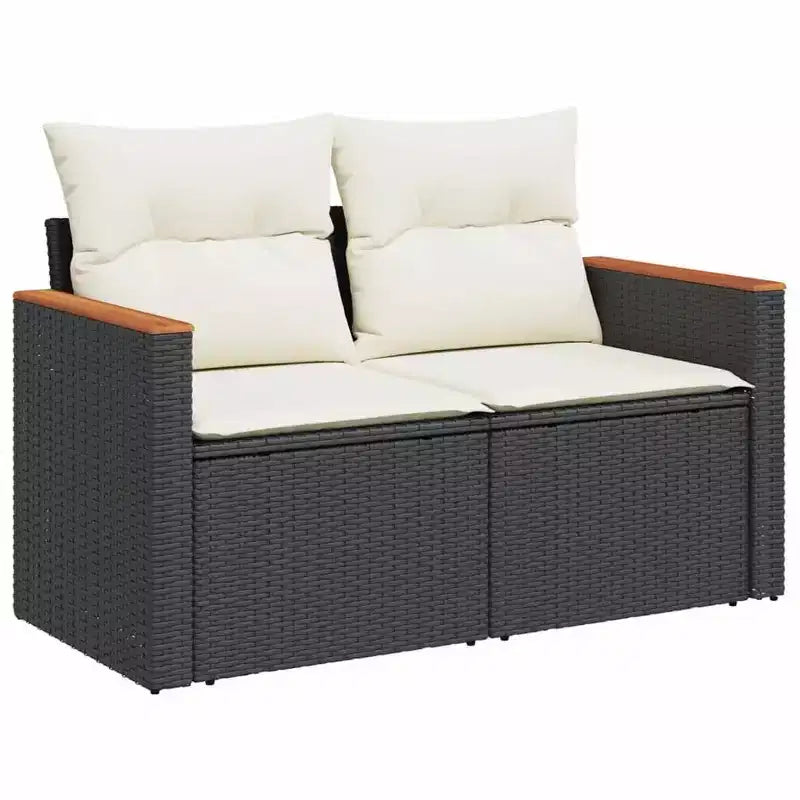vidaXL Salon de jardin 4 pièces avec coussins en résine tressée, plusieurs coloris et modèles