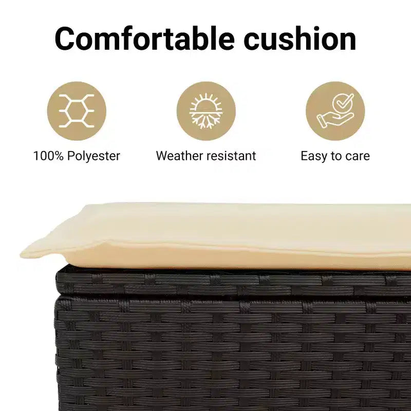 vidaXL Salon de jardin 4 pièces avec coussins en résine tressée, plusieurs coloris et modèles