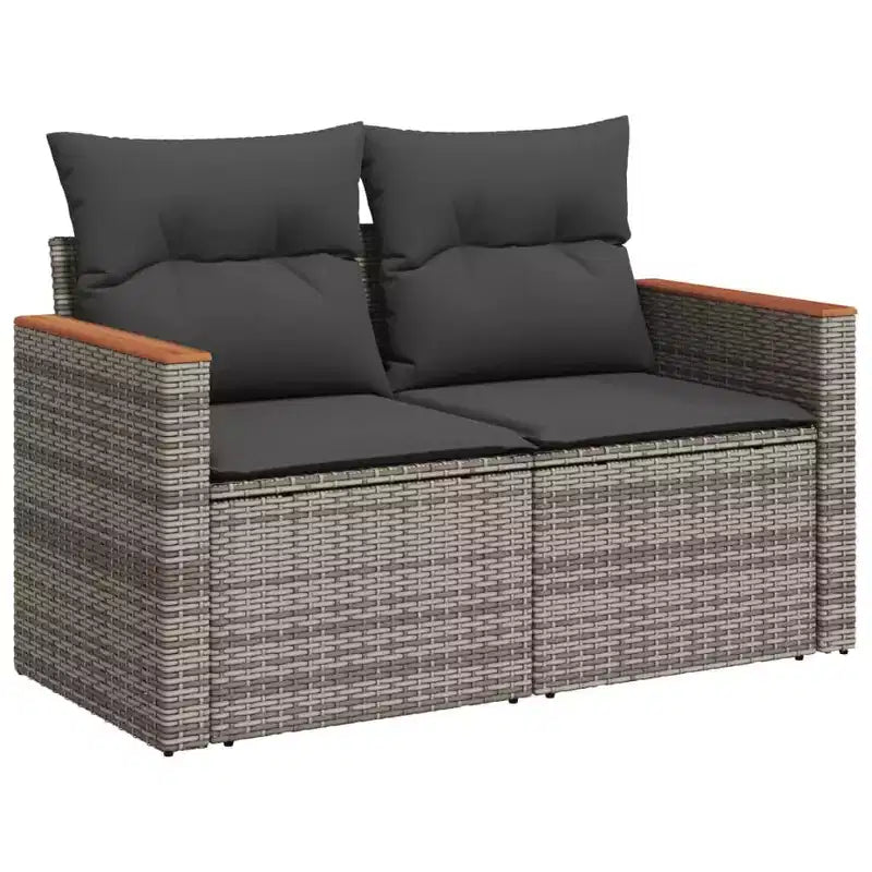 vidaXL Salon de jardin 4 pièces avec coussins en résine tressée, plusieurs coloris et modèles