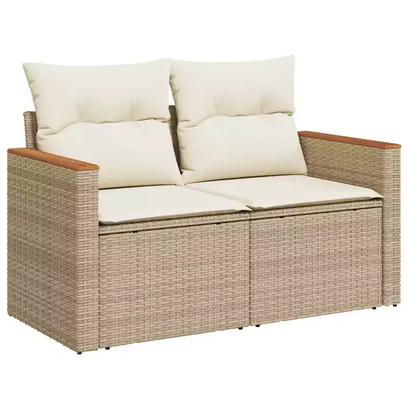 vidaXL Salon de jardin 4 pièces avec coussins en résine tressée, plusieurs coloris et modèles